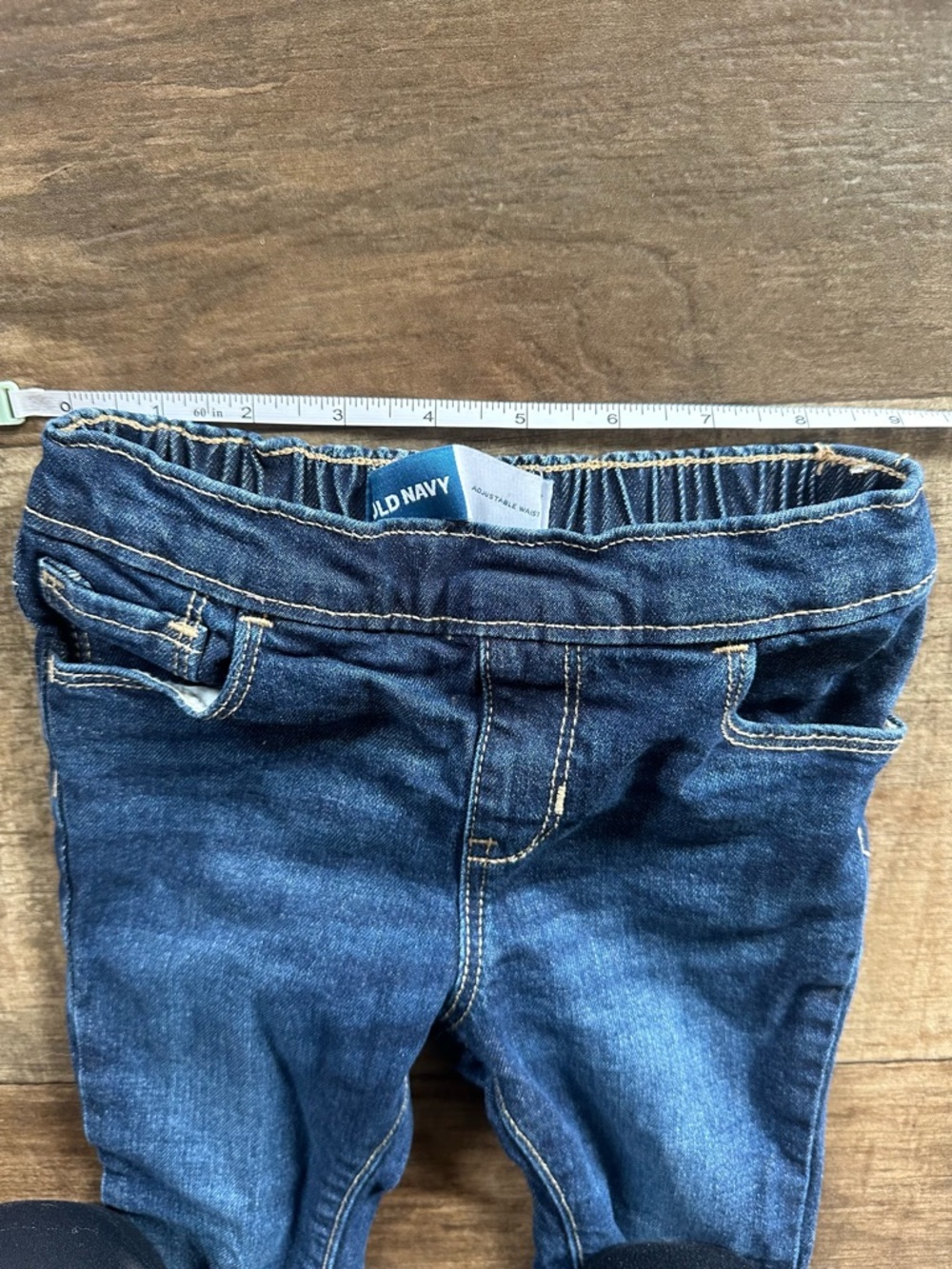 Old Navy pull on boot cut jeans elastic in waist - Picture 6 of 7